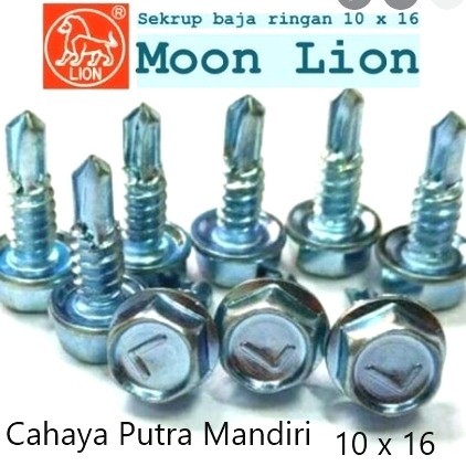 Baut Baja Ringan 10x16 MOON LION/ Roofing Putih 10x16 MOON LION