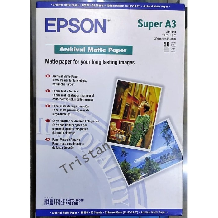 

Epson Archival Matte Paper Super A3 (S041340)