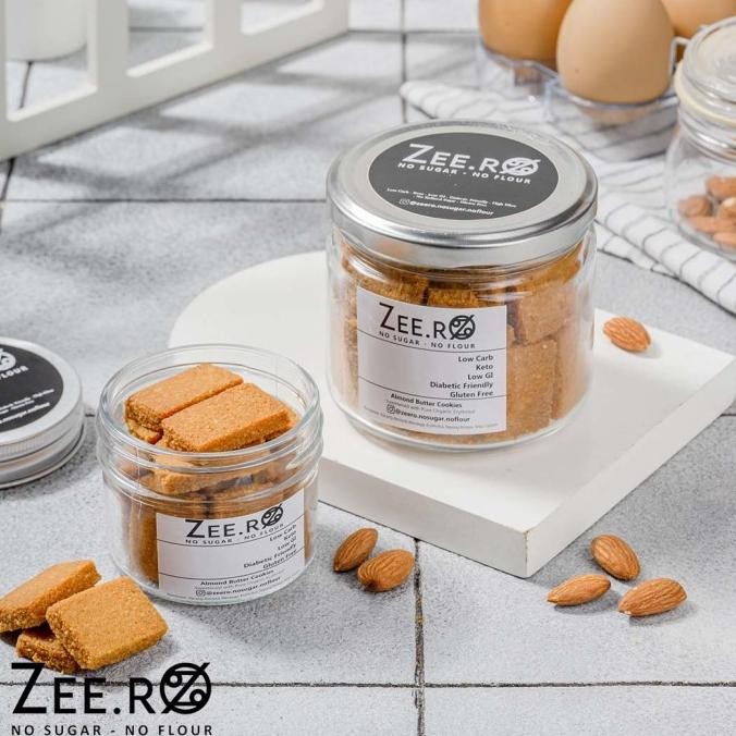 

Terlaris Zeero Almond Butter Cookies / Low Carb / Low Gi / Gluten Free Stok Terbatas