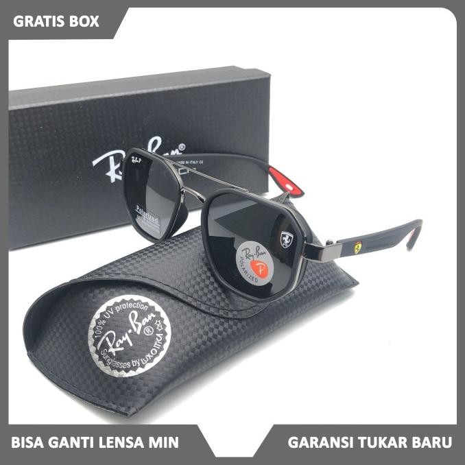 new kacamata hitam sangglass RAYBAN006 Ferrari 3675 / kacamata hitam polarized /  kacamat pria / kac
