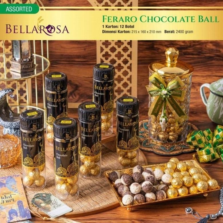 

Bellarosa Feraro - Coklat Butir emas - Hampers cokelat lebaran
