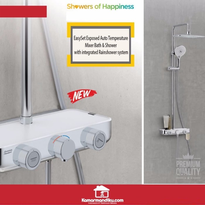 

BERGARANSI AMERICAN STANDARD EASY SET EXPOSED BATHSHOWER INTEGRATED RAIN SYSTEM