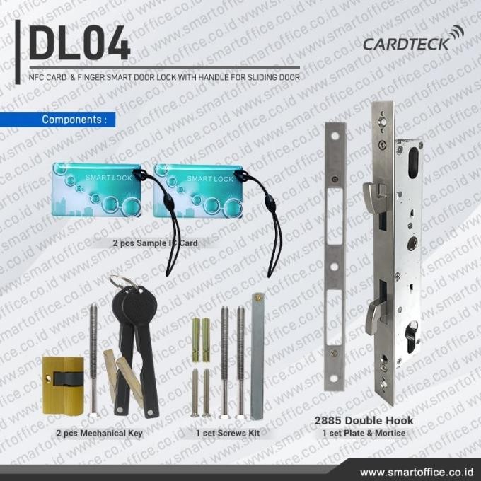 Tuya Smart Door Lock Fingerrfid Kunci Digital Pintu Sliding Frame Dl04