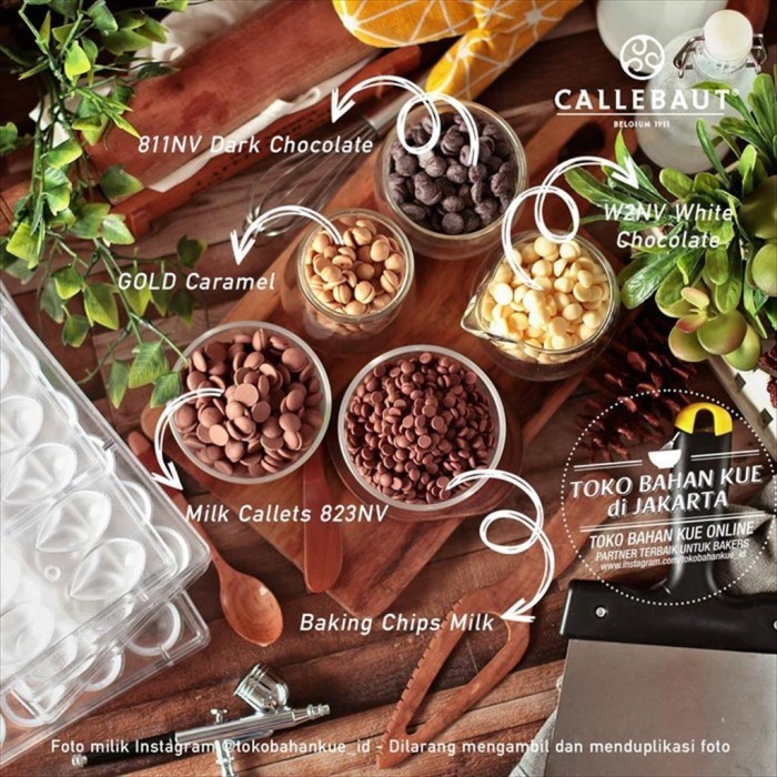 

Callebaut W2 1kg WHITE Chocolate Couverture 28% Cokelat Putih Coin