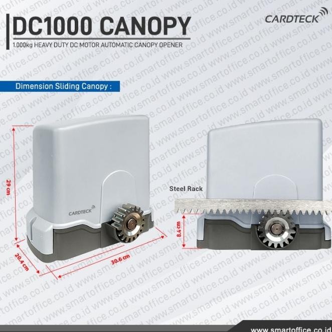 Kanopi Kaca Sliding Otomatis Heavy Duty Italy Dc Motor Cardteck Dc1000