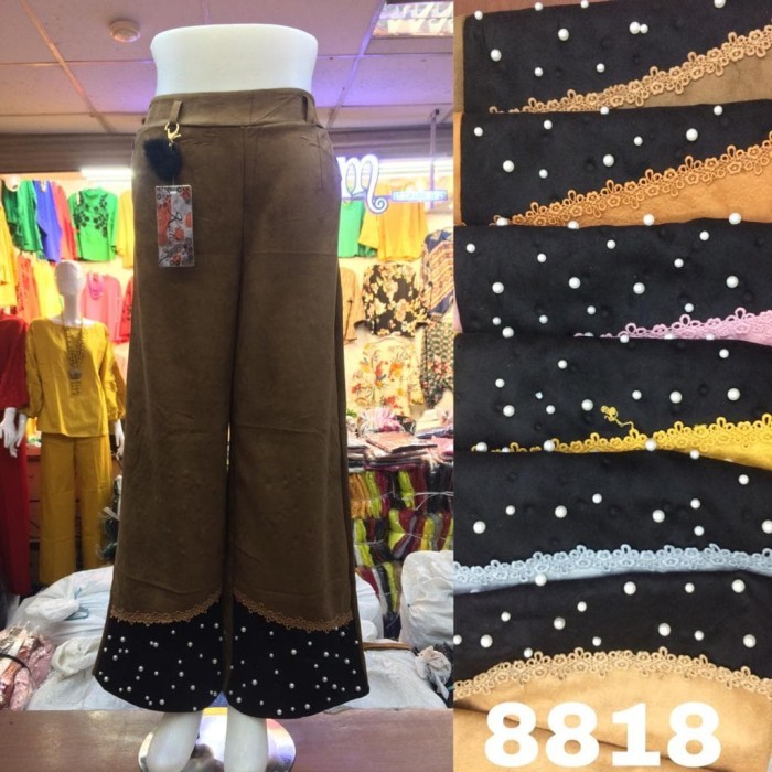 Celana Kulot Wanita Import Bahan Suede