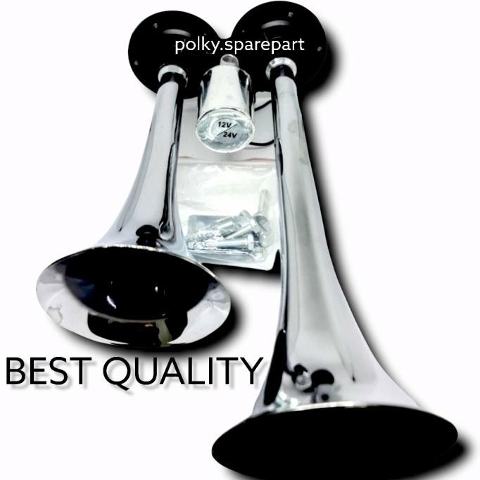 2 TEROMPET HORN KLAKSON TRUK TRUCK DUAL TROMPET Terlaris