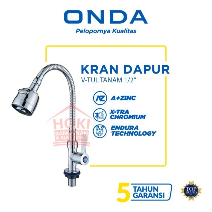 TERMURAH - KRAN DAPUR FLEKSIBEL ONDA V TUL TANAM - Wastafel Cuci Piring Flexibel