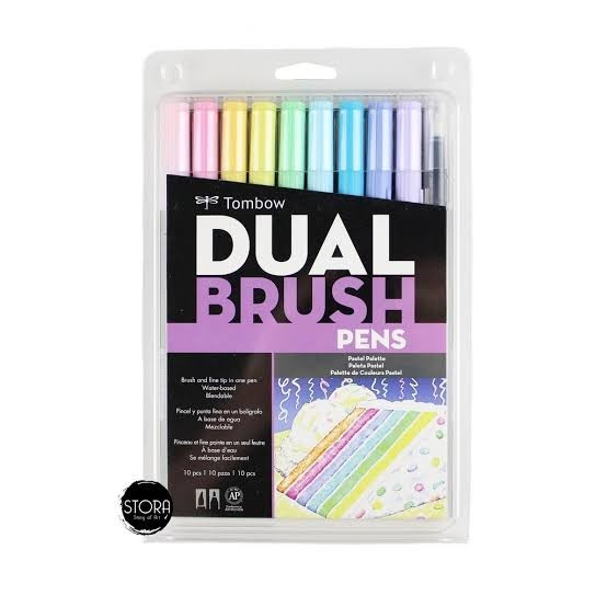 

TOMBOW PROFESIONAL DUAL BRUSH PEN 9 PCS + TOMBOW WATER BRUSH 1 PCS