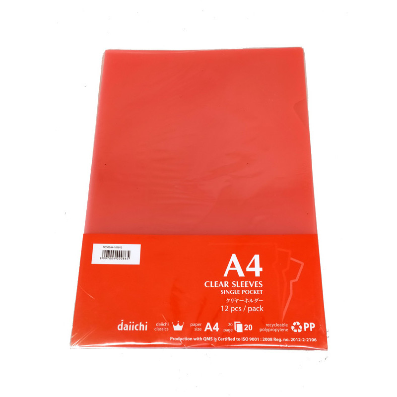 

Gramedia Pettarani - Daiichi - Clear Sleeves Warna Merah/Lusin