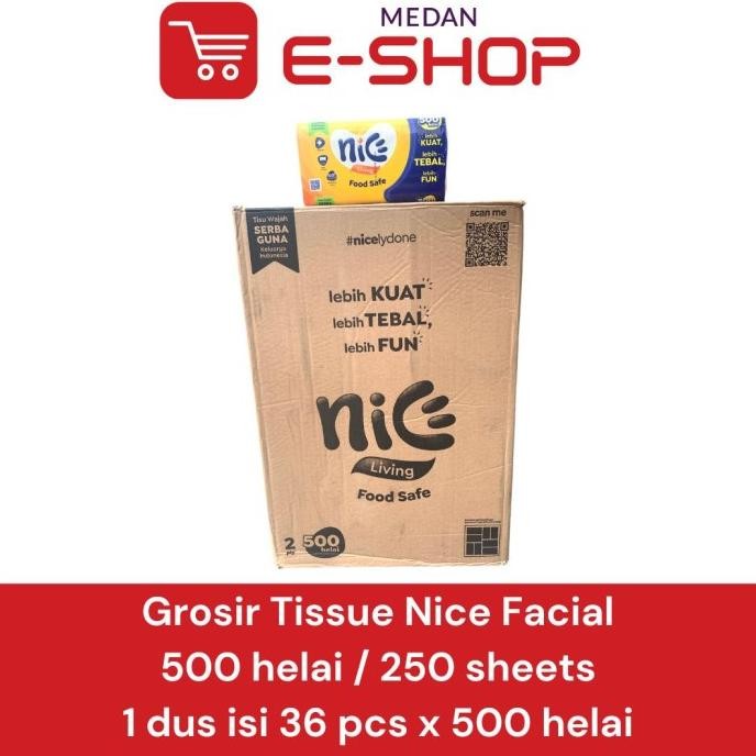 Terjangkau Grosir Tisu Tissue Nice Muka 250 Sheet Baru (300Gram) 1Dus Isi 36 Pcs