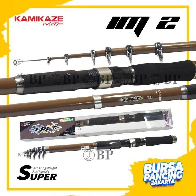 Promo Kamikaze Joran Pancing Telescopik IM 2 180cm - 300cm Hi-carbon Material Super Kuat Ringan | Jo