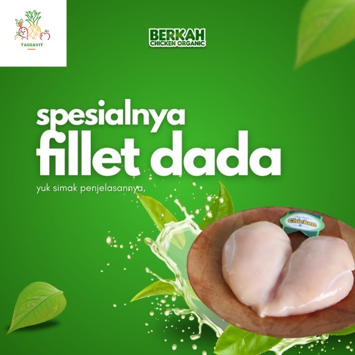 Fillet Dada Ayam BERKAH CHICKEN ORGANIK 300 400 gram