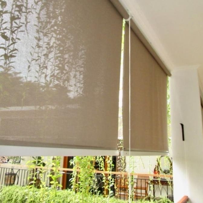 Murah Tirai Gulung Outdoor - Tahan Hujan Dan Panas