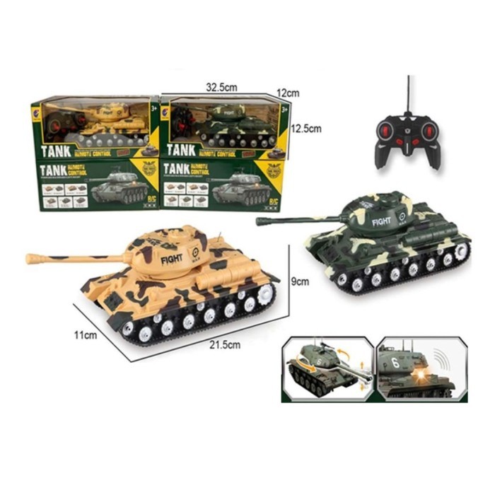Product Laris Mainan Anak Rc Tank Remote Control Tank Rc Ada Lampu & Suara Tank Rc