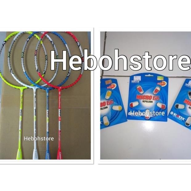 Raket badminton Hart Power shoot attack original +Bonus senar Ebox Terlaris