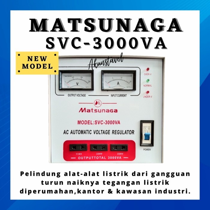 Stavolt Matsunaga Svc-3000Va - Stabilizer Listrik Matsunaga 3000
