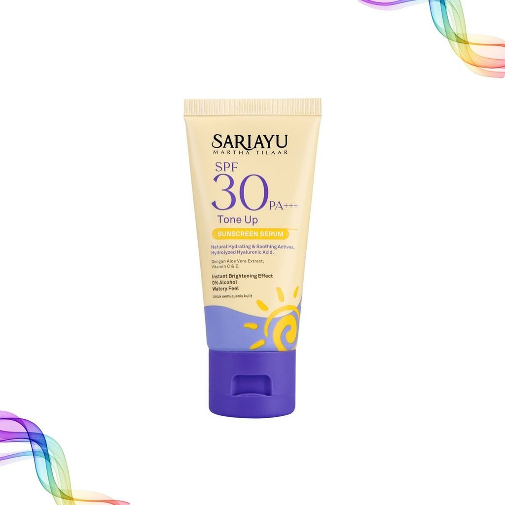 Sunscreen SPF 30 PA+++ Sariayu Tone Up Serum 30 ml Sunscreen Hybrid