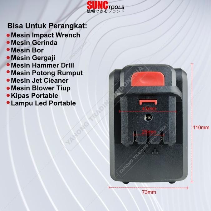 Batere / Baterai Cordless Drill 36V Mesin Bor Jld 36Vf