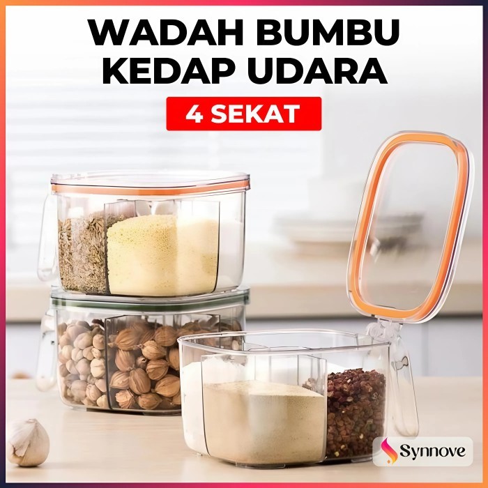TEMPAT BUMBU DAPUR SET 4 IN 1 AESTHETIC FREE SENDOK TOPLES BUMBU DAPUR WADAH BUMBU DAPUR KOTAK BUMBU