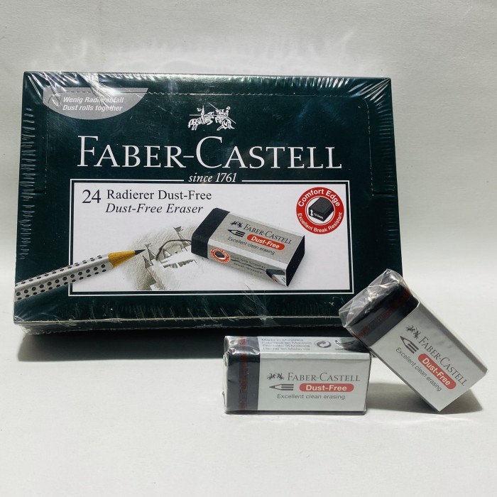 ERASER / PENGHAPUS FABER CASTELL HITAM BESAR / 1 BOX ISI 24 PCS