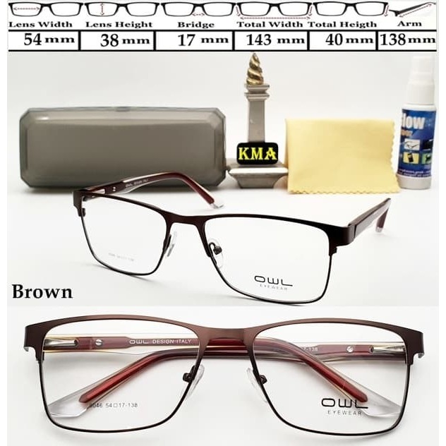 Kacamata Kotak Frame Minus Owl Frame Kacamata Minus Super Unisex 5