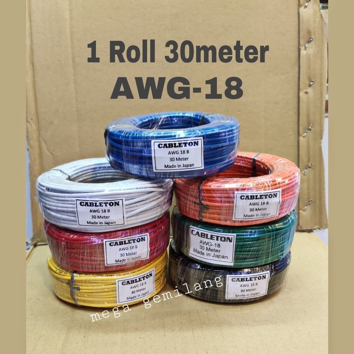 Kabel Awg 18 - 1Roll 30 Meter