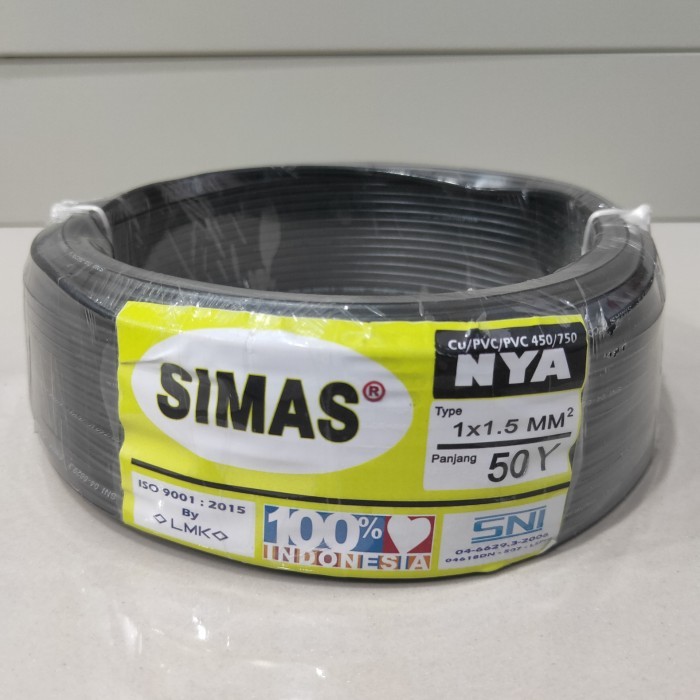 Kabel Listrik Nya 1X1.5X50Y Simas Kabel Nya Simas Sni Spln Tembaga