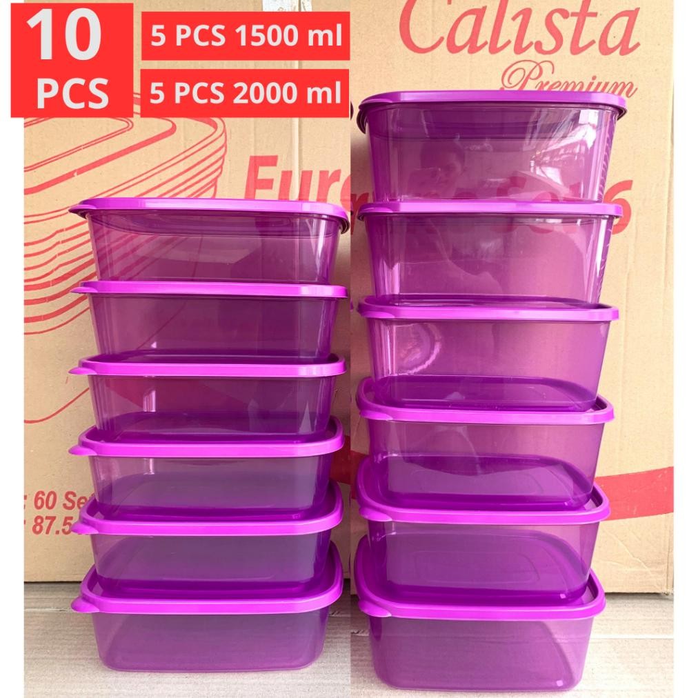 Termurah [Calista] [Bonus] Toples Set Calista Melati Calista Mawar Set Food Preparation Toples Putih