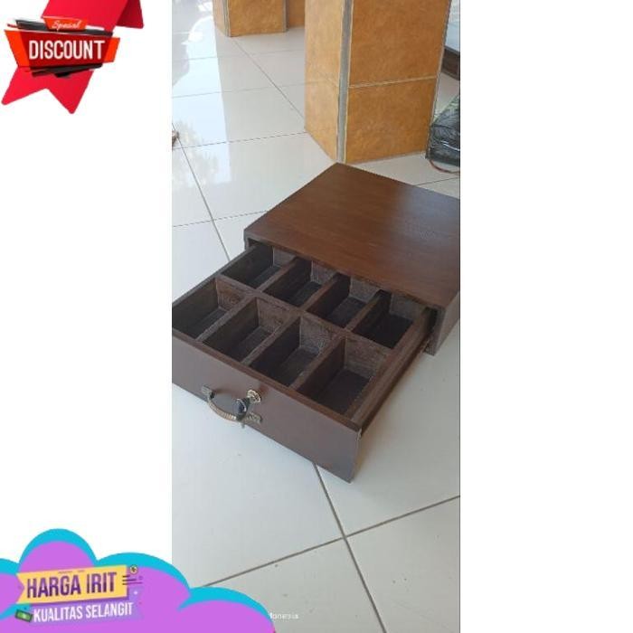 TERBAIK LACI UANG LACI KASIR CASH DRAWER KAYU JATI 7 SKAT DAN 8 SKAT