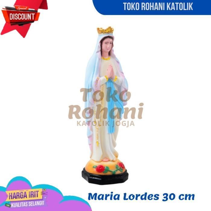 TERBAIK PATUNG MARIA LORDES 30 CM / PATUNG MARIA 30 CM / PATUNG MARIA BESAR / PATUNG BUNDA MARIA