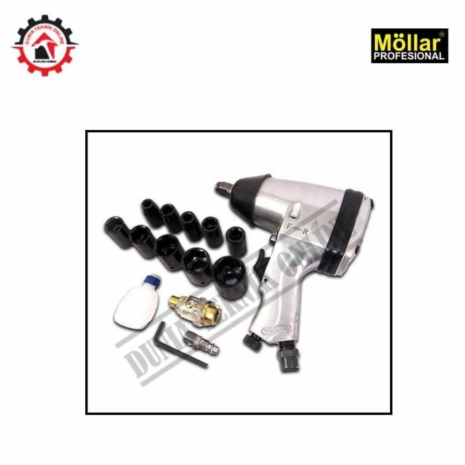 Air Impact Mollar Set Air Impact 1/2" Kit Pembuka Baut Buka Sekrup