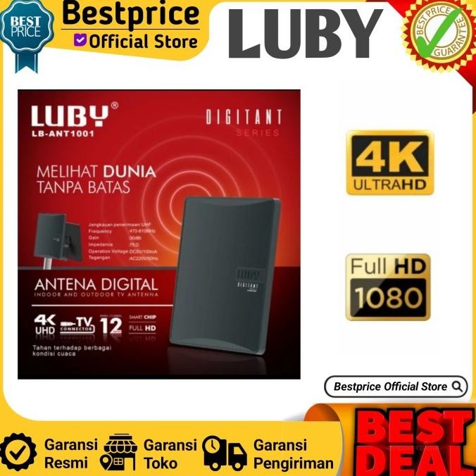 ANTENA DIGITAL TV LUBY LB -ANT1001 4K FULL HD OUTDOR INDOR ANT1001
