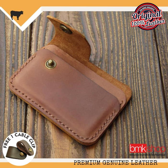 

DOMPET KARTU KULIT ASLI BAHAN KULIT SAPI ASLI WARNA TAN JAHIT TANGAN
