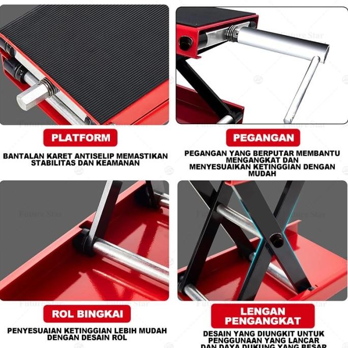 

Terlaris Dongkrak Meja Motorcycle Gunting Tipe 500Kg/Jack Hoist Stand Repair Motorcycle/Jackstand Paddock Motocross/Duduk Jack Stand Cross Universal Ulir Scissor Lifting Hoist Workshop Bench Lift/Workstand Trail/Platform Pengangkat Quality/Meja Angkat