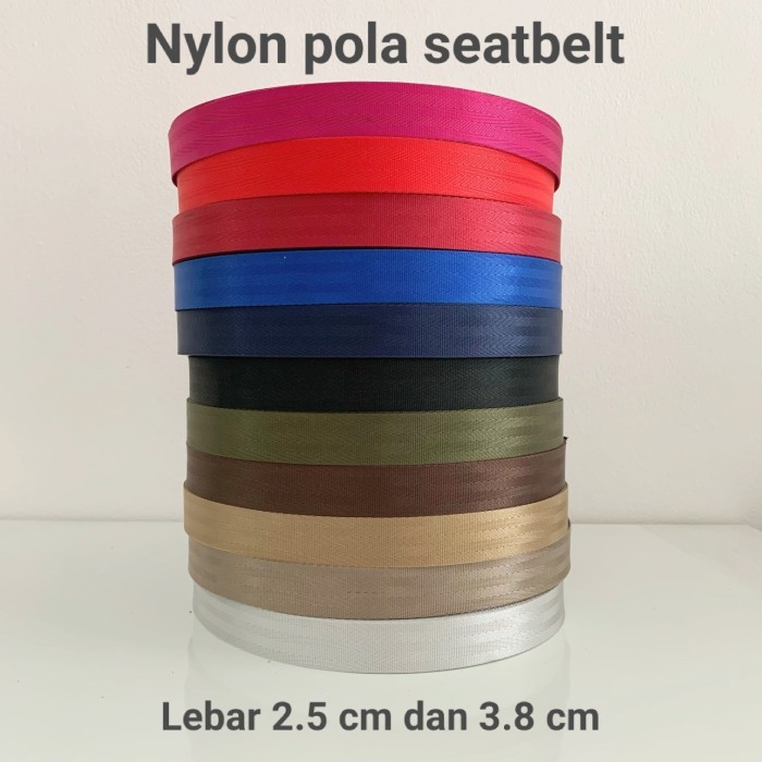 Hot Sale Webbing 2.5 Cm Nylon Pola Seat Belt (Garis) Meteran
