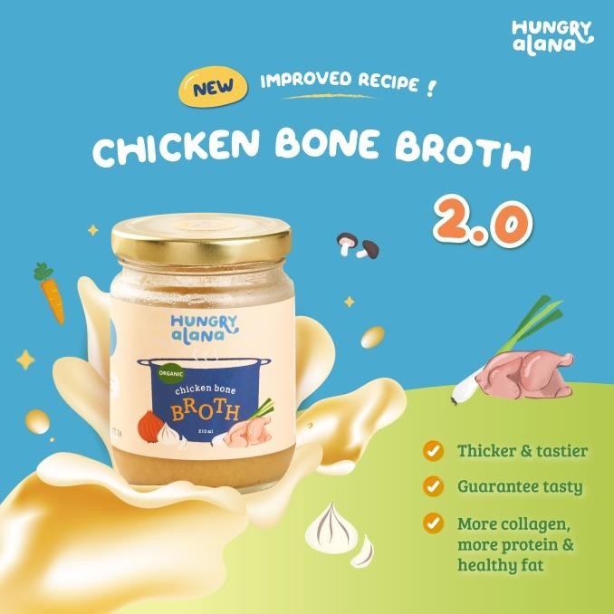 

READY HUNGRY ALANA - ORGANIC CHICKEN BONE BROTH - KALDU TULANG AYAM ORGANIK