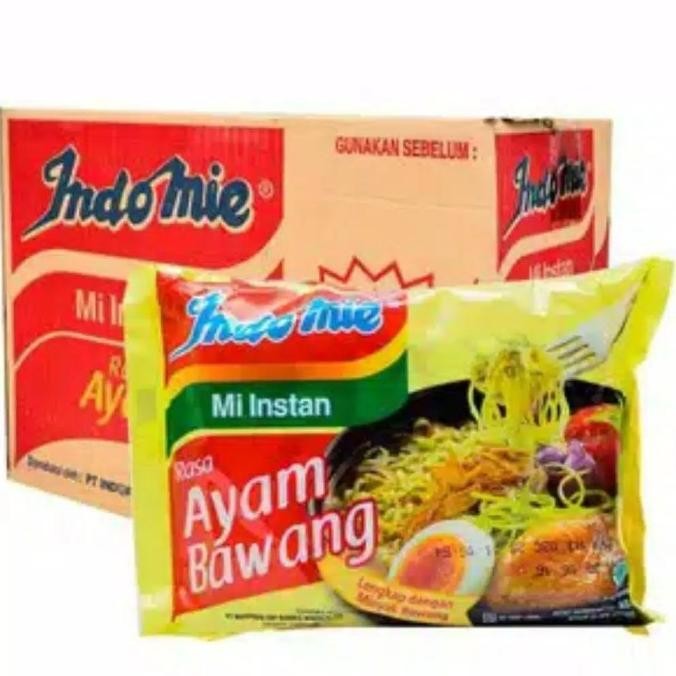 

READY INDOMIE AYAM BAWANG 1 DUS ISI 40 BUNGKUS / MIE INSTANT KUAH RASA AYAM