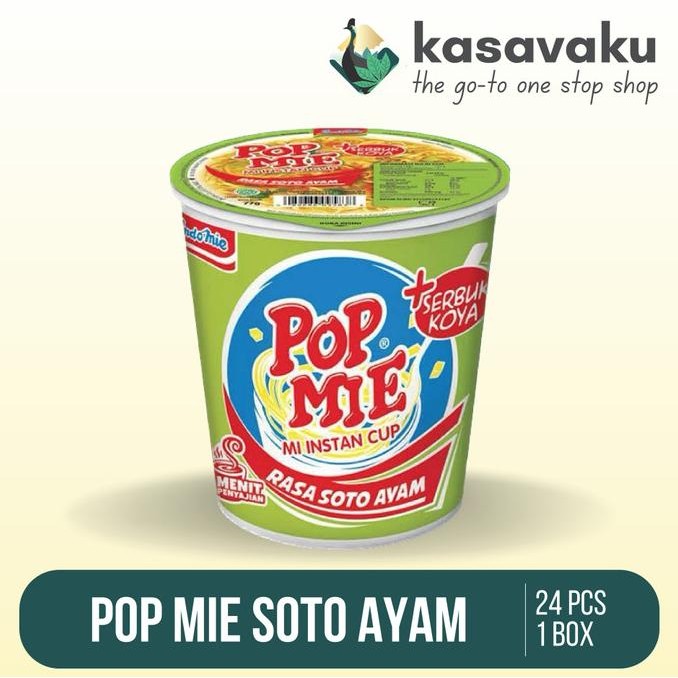 

READY POP MIE RASA SOTO AYAM 1 DUS ISI 24 PCS