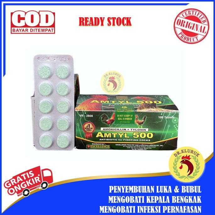 

READY AYAM PHILLIPINES AMTYL 500 (1 STRIP) SNOT PILEK CRD BUBUL AYAM