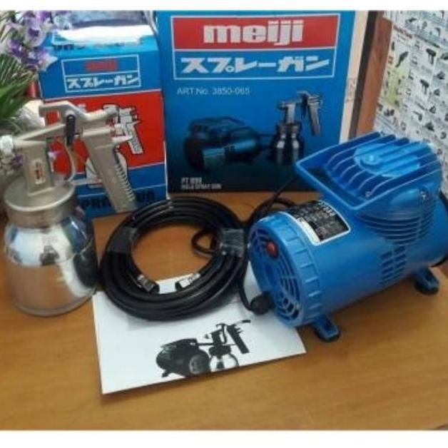 Kompresor Mini Meiji / Kompressor Meiji lengkap spray gun