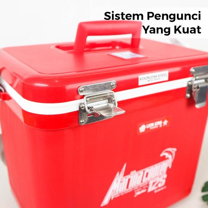 terbaru  lion star marina cooler box 10 liter 12s kotak es serbaguna awet dan tahan lama untuk