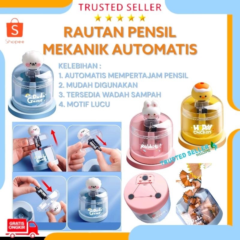 

RAUTAN PENSIL ELEKTRIK OTOMATIS PUTAR SENDIRI KARAKTER LUCU SERUTAN PENCIL ALAT TULIS ELECTRIC