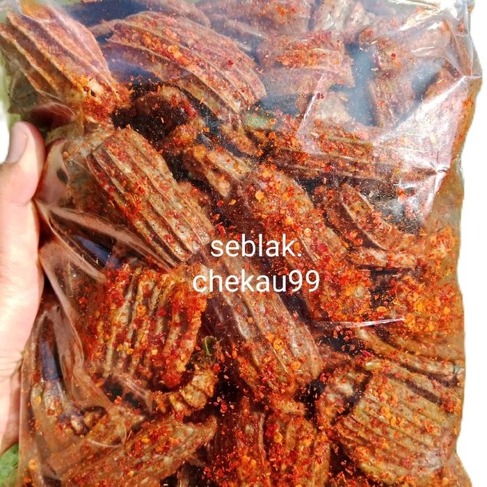

PRODUK TERBATAS 1kg Camilan seblak kerupuk jengkol Snacks pedas original daun jeruk Food