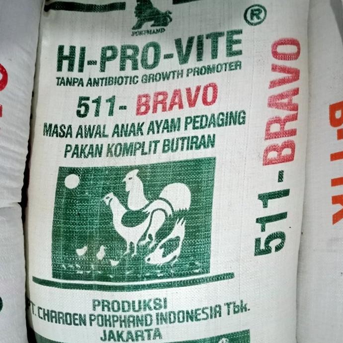 

READY VOER AYAM 511 VOER PAKAN AYAM HI PRO VITE 511 CHAROEN PAKET 10 KG JNE