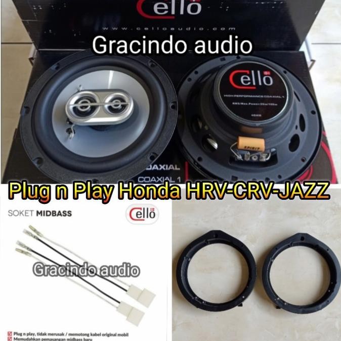 Ori - Speaker pintu Coaxial Cello 3way PNP OEM Honda HRV - CRV - Jazz