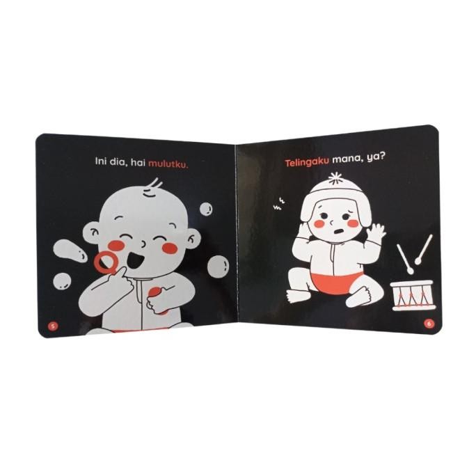 Sale Boardbook Buku Bayi Newborn Buku Anak Kontras : Hai, Tubuhku