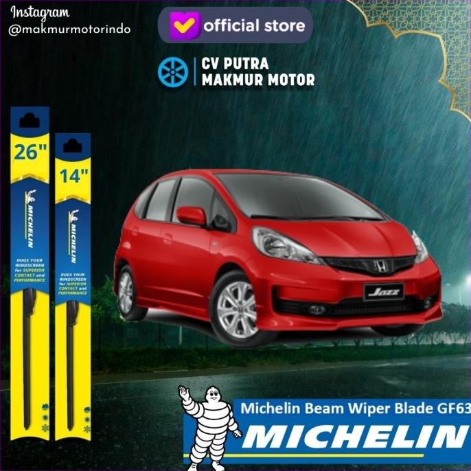 Ori - MICHELIN FRAMELESS WIPER GF63 FOR HONDA JAZZ GE8 ( WIPER SET ISI 2 )