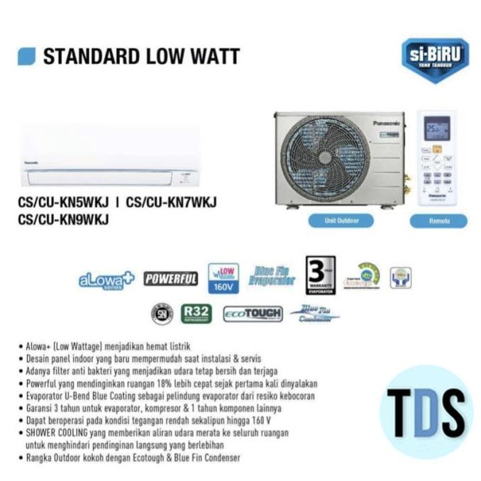 Murah Ac Panasonic Cs/Cu - Kn7Wkj - Alowa 3/4 Pk - R32.