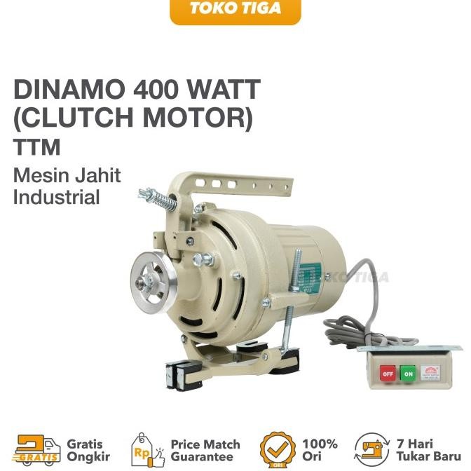 TERMURAH - Dinamo Mesin Jahit Industrial 400 Watt TTM (Clutch Motor)